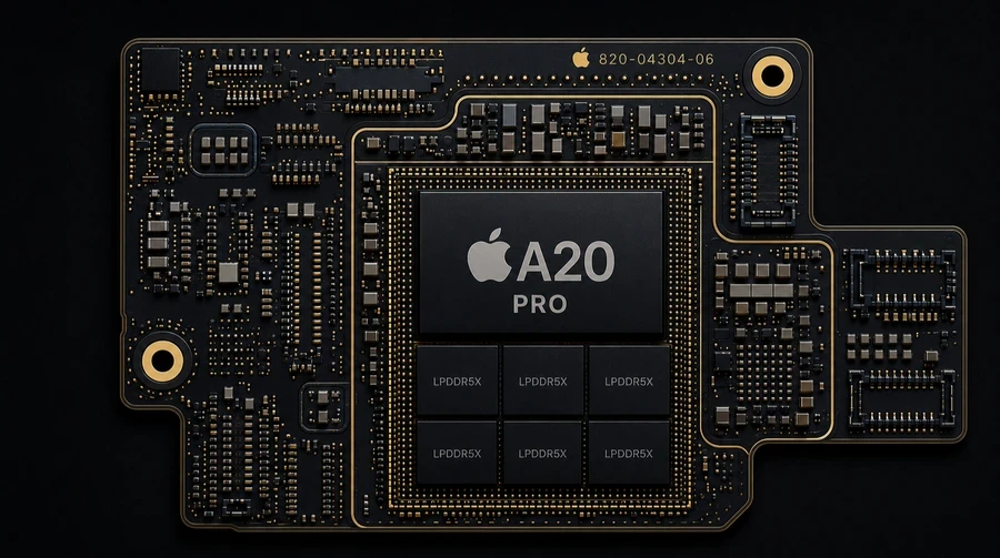 Витік схеми материнської плати Apple A20 Pro натякає на значне оновлення пам’яті та нове пакування чипа