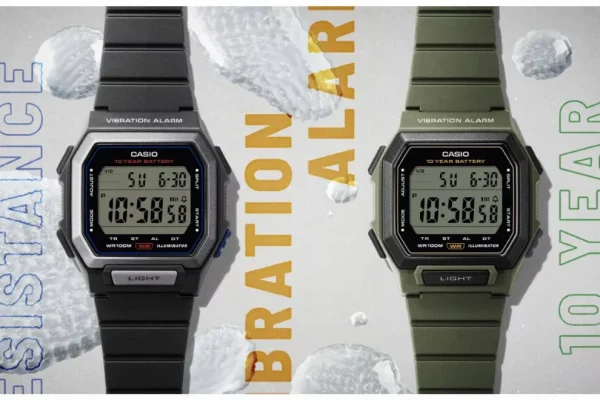 Casio випустила цифрові годинники W738H із вібробудильником та батареєю на 10 років