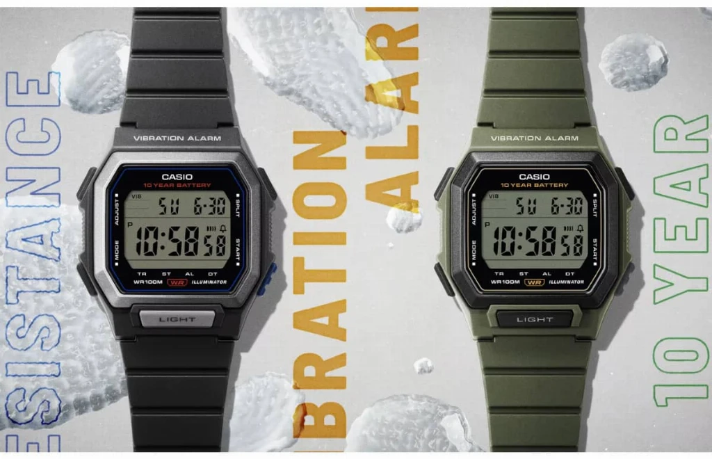 Casio випустила цифрові годинники W738H із вібробудильником та батареєю на 10 років